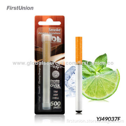 Hot Selling YJ4937F 500 Puffs Disposable E Cigarettes with CE, RoHS Marks